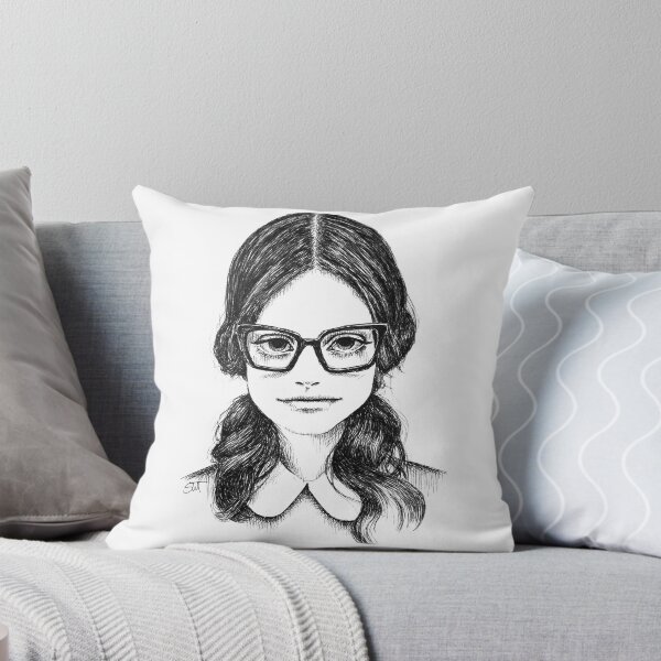 Item preview, Josine - a beautiful nerd - portrait of a hot librarian - or maybe she is just a pretty woman with glasses designed and sold by ArtsyAnts.