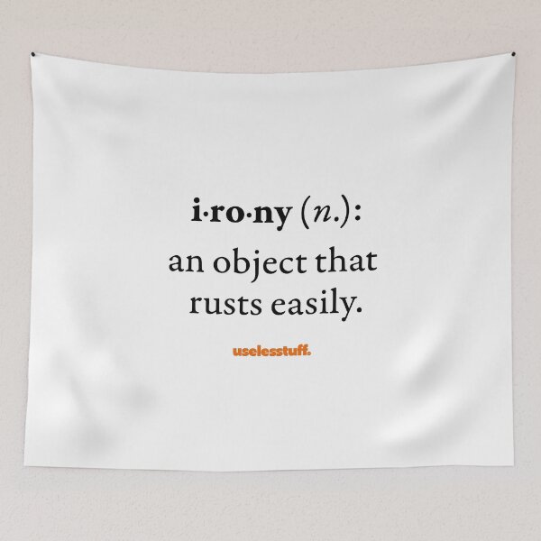 Item preview, 16658-01-BLT - Diccionario Uselesstuff® - Ironía - Rústico (Negro) designed and sold by Uselesstuff.
