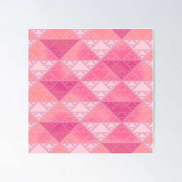 Item preview, sierpinski triangles - rose designed and sold by BrownWoodRobot.