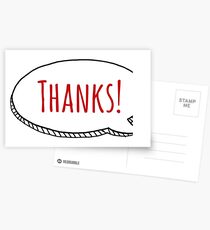 THANKS! Speech Bubble Postcards