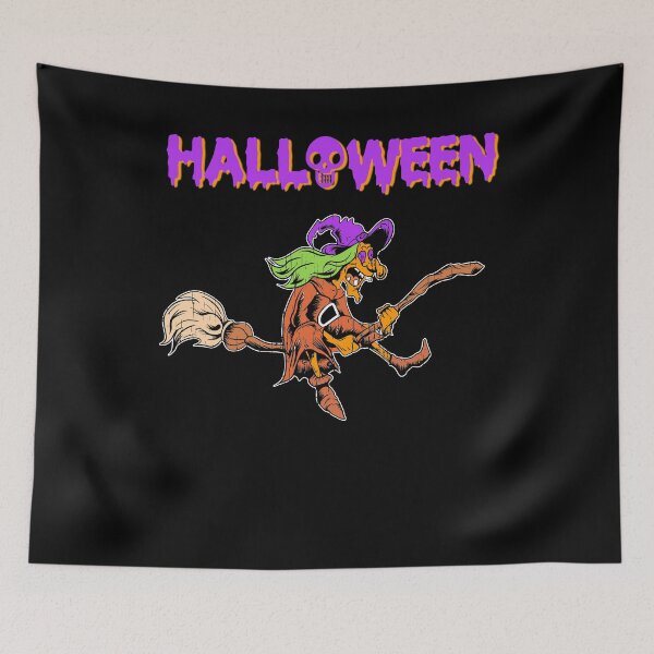 Item preview, Halloween crazy Witch on Broom Holiday T shirt designed and sold by we1000.