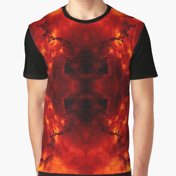 Fiery Star Pattern Graphic T-Shirt