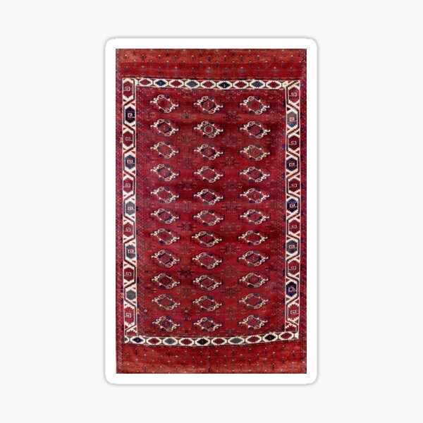 Item preview, Karadashli Main Carpet West Turkestan Print designed and sold by Vicky Brago-Mitchell®.