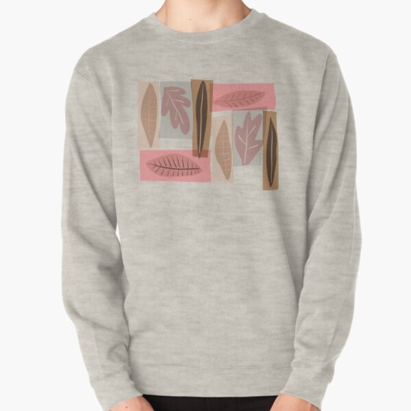 Pink Leaves Pullover Sweatshirt