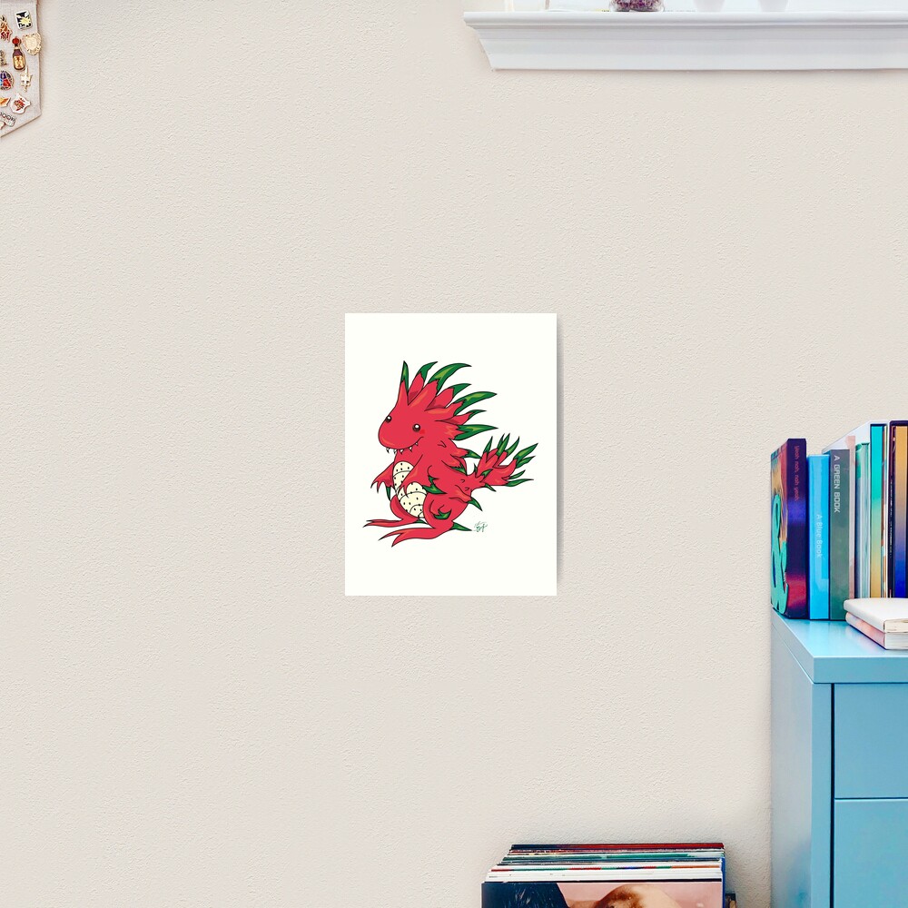Dragon Fruit Dragon-White Art Print