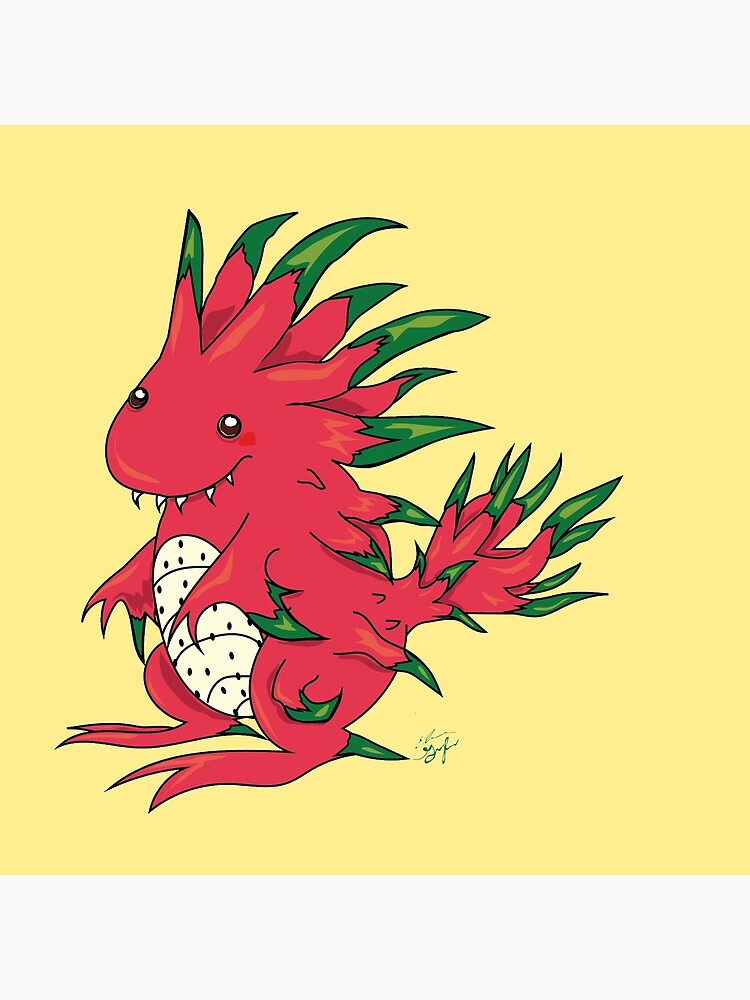 Dragon Fruit Dragon-White by GroglioArt