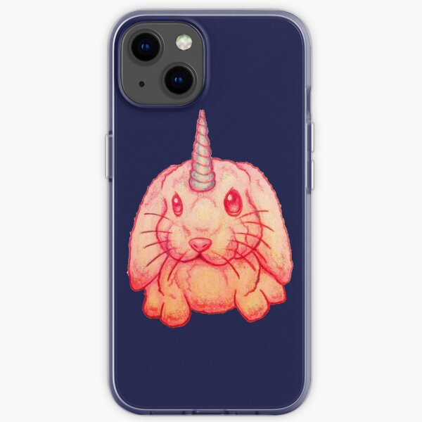Pink Unicorn Bunny image created by Stephanie Ann Garcia iPhone Soft Case