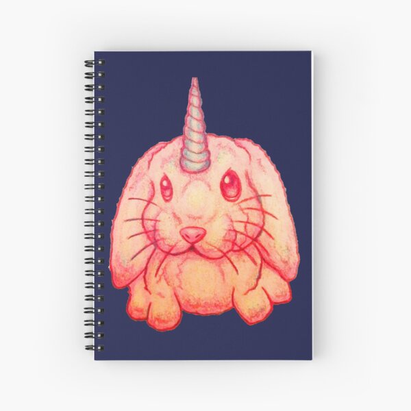 Pink Unicorn Bunny image created by Stephanie Ann Garcia Spiral Notebook