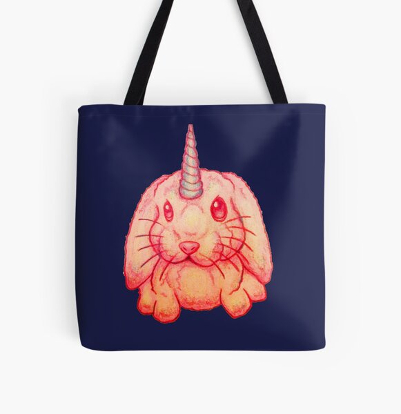 Pink Unicorn Bunny image created by Stephanie Ann Garcia All Over Print Tote Bag