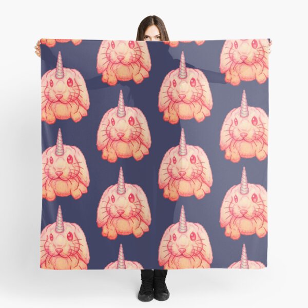 Pink Unicorn Bunny image created by Stephanie Ann Garcia Scarf