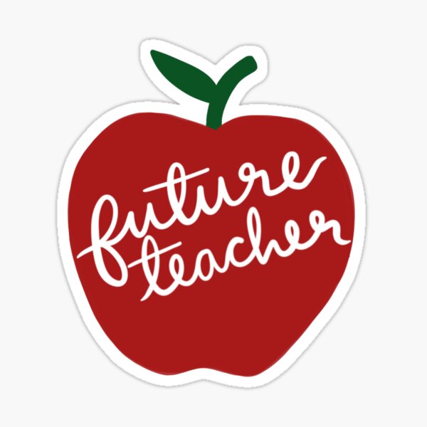Future Teacher Apple Sticker