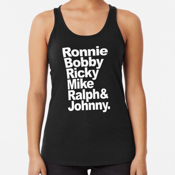 New Edition Ronnie, Bobby, Ricky, Mike, Ralph & Johnny 80's Shirt Racerback Tank Top