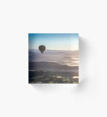 Sunrise over the Yarra Valley from a Hot Air Balloon, Victoria, Australia. Acrylic Block