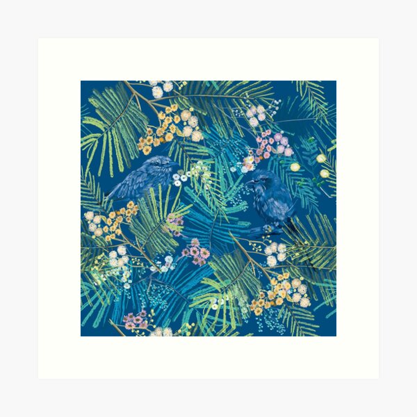 Blue birds Art Print