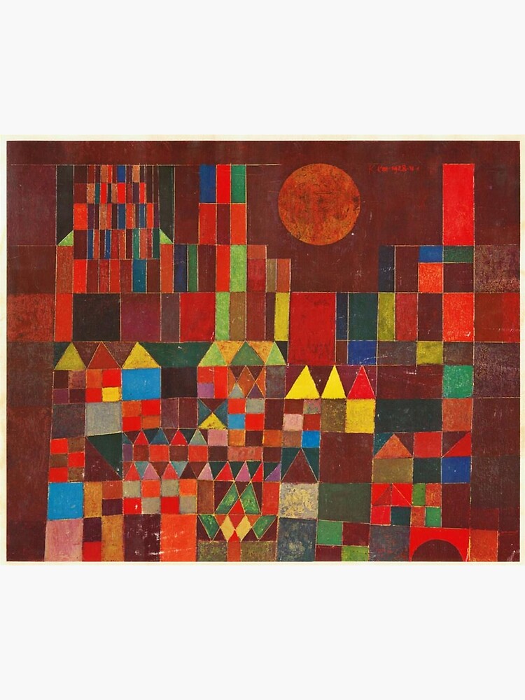Impression métallique « Paul Klee Château et Soleil », par RBEnt Redbubble
