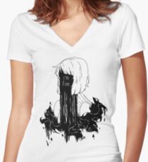Camiseta entallada de cuello en V estoy bien .