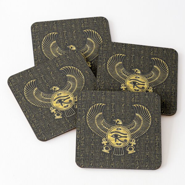 Item preview, Egyptian Eye of Horus - Wadjet Gold and Black designed and sold by Nartissima.