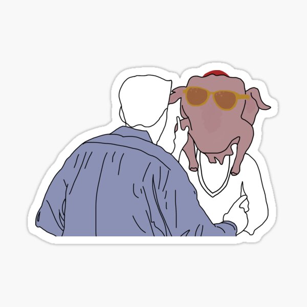 "Monica Turkey Head " Sticker by sycamoredrops | Redbubble
