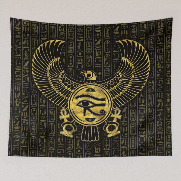 Item preview, Egyptian Eye of Horus - Wadjet Gold and Black designed and sold by Nartissima.