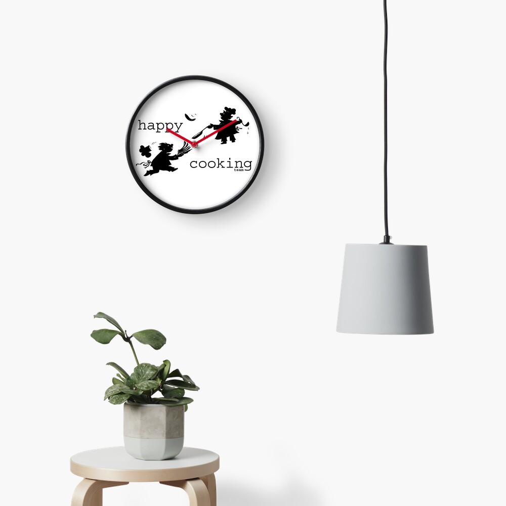 happy cooking team · Delicious pancakes, happy cooks! Clock