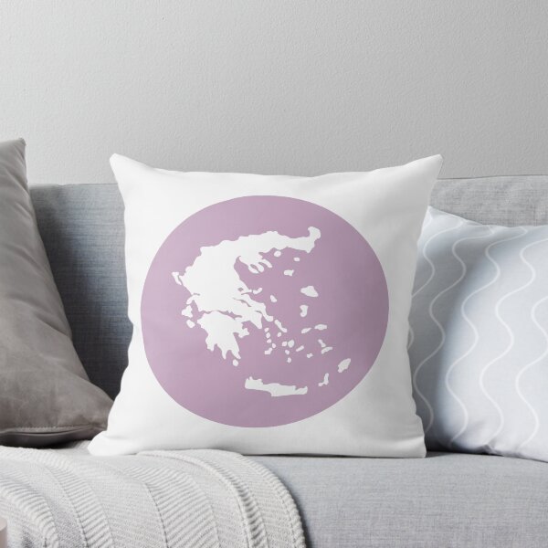 Item preview, Greece Map Light Pink Circle designed and sold by viktorb.