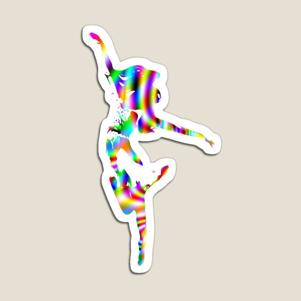 Item preview, Colorful Rainbow Dancer Fractal Art Silhouette for Nerds or Birthday designed and sold by FELSENSTEIN.