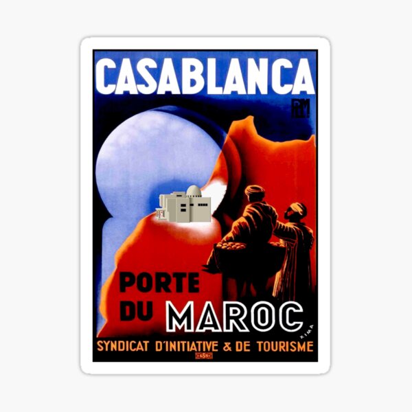 Artikel-Vorschau von CASABLANCA: Vintage Porte Du Maroc Reisewerbedruck, designt und verkauft von posterbobs.