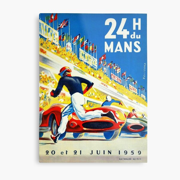 Vintage 1959 le Mans Poster Metal Print