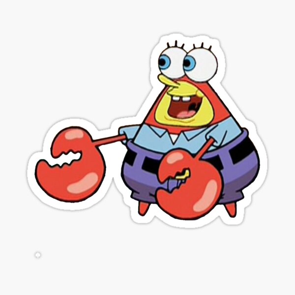 Spongebob In Mr Krabs Shell Sticker For Sale By Lisawarren Redbubble