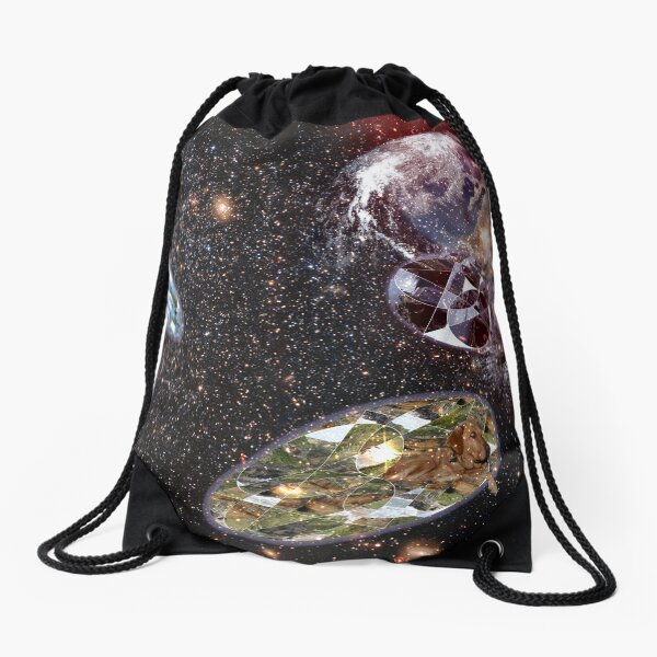 Escape From Earth Drawstring Bag