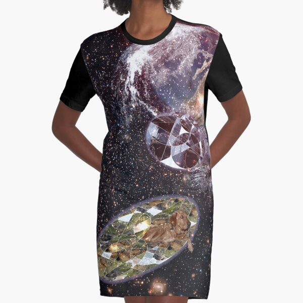 Escape From Earth Graphic T-Shirt Dress