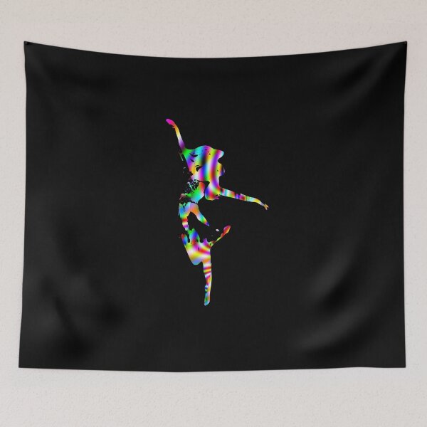 Item preview, Colorful Rainbow Dancer Fractal Art Silhouette for Nerds or Birthday designed and sold by FELSENSTEIN.