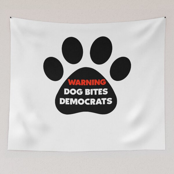Item preview, Funny Warning Dog Bites Democrats Republican Support designed and sold by solosholdings.