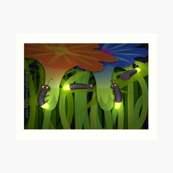 Glowworms at Night Art Print