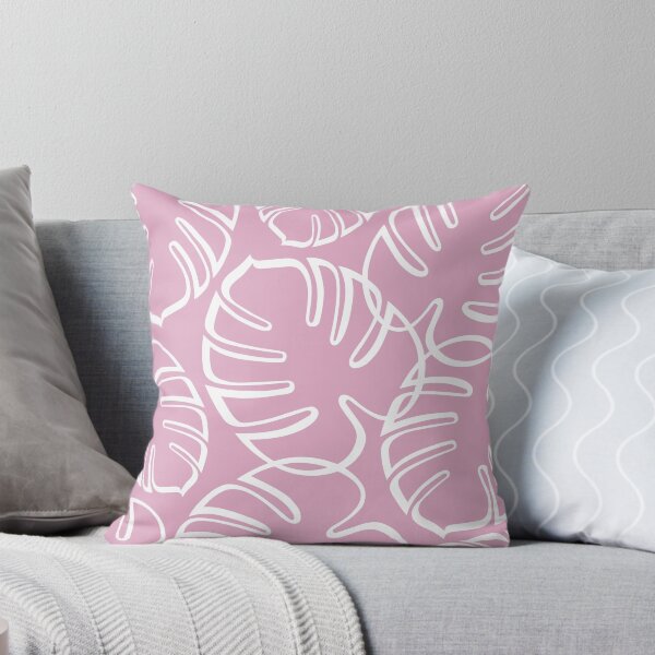 Item preview, Tropical Leaves - White On Blush Pink designed and sold by NineToFive.
