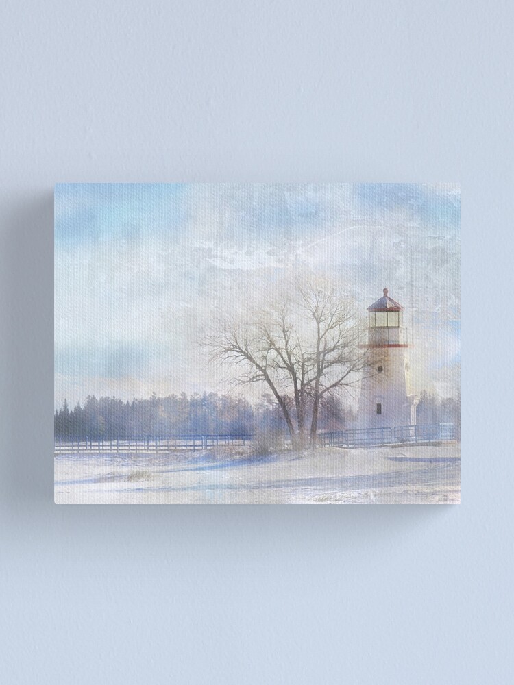 "Cheboygan Crib Lighthouse Michigan Lake Huron Landscape Photograph