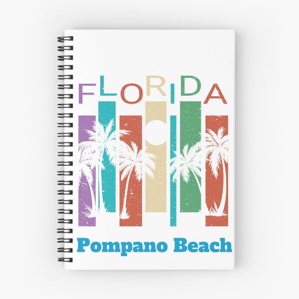 Item preview, Retro Pompano Beach Florida Palm Tree Souvenir Shirt designed and sold by Theodore Cory.