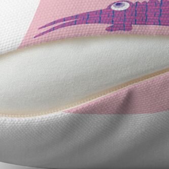 Alternate view of LATER ALLIGATOR - Pink Throw Pillow