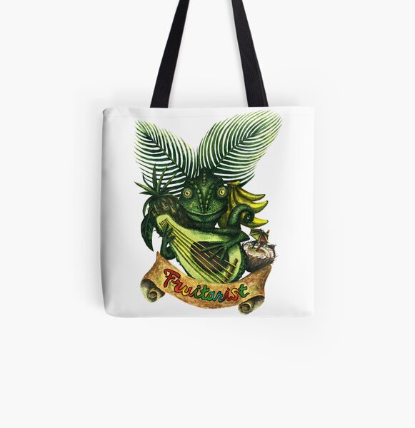 Left-handed Fruitarist All Over Print Tote Bag