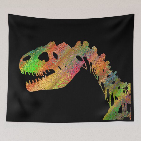 Item preview, T Rex Skull Colorful Dinosaur Fan Design designed and sold by JRRTs.