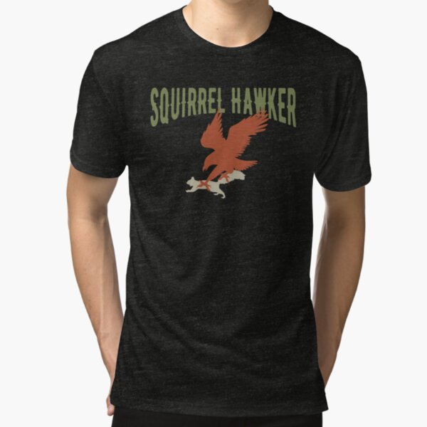 Falconer Squirrel Hawking T shirt, Falconers T-shirts Tri-blend T-Shirt