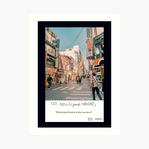 RM Mono. - Seoul Art Print