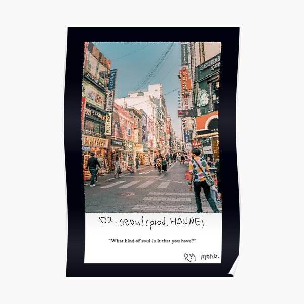 RM Mono. - Séoul Poster