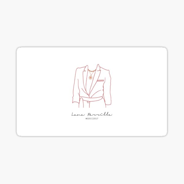 Lana Parrilla Comic Con look line art Sticker