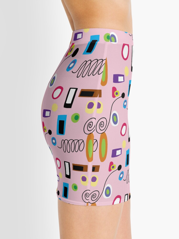 Alternate view of MOD ABSTRACT- Pink Mini Skirt