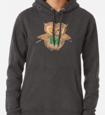 Strickende Eule - grüne Klasse Hoodie