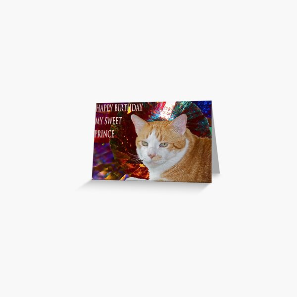 Happy Birthday Sweet Prince Greeting Card