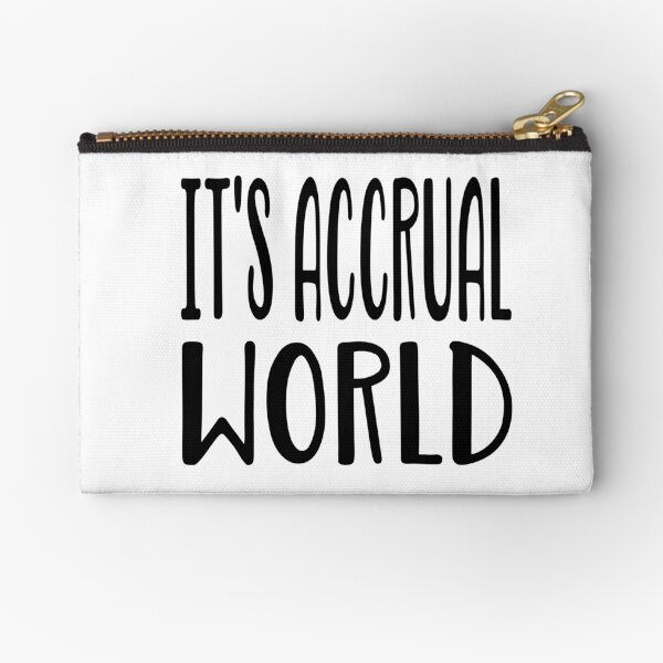 It's Accrual World T Shirt Zipper Pouch