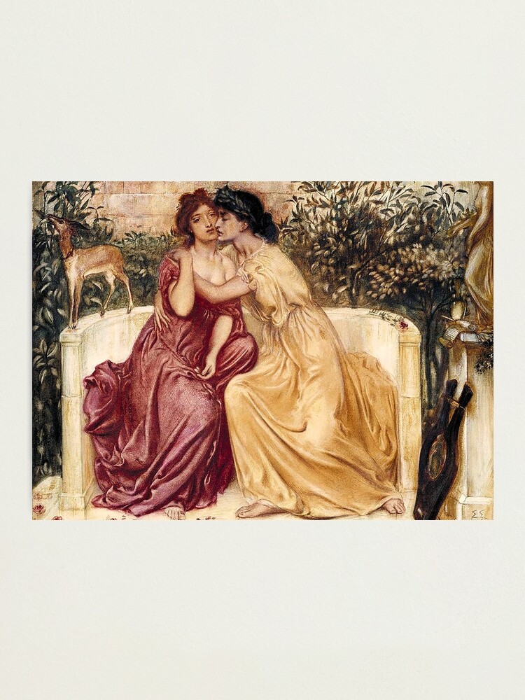 "Sappho and Erinna in a garden at Mytilene" Photographic Print for Sale