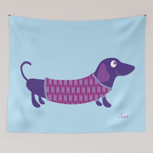 Item preview, PURPLE DACHSCHUND designed and sold by qwirkywirks.